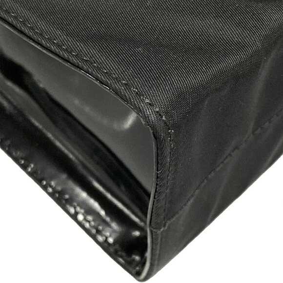 Auth PRADA - Black Nylon Leather Plastic Shoulder Bag - Picture 8 of 16